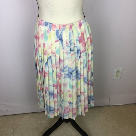 Vintage Miss Sophisticates Pendleton Skirt Blouse Set 10 Womens Pink Floral - Picture 10 of 16